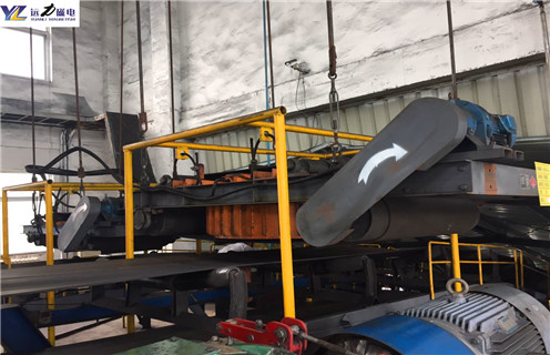 電磁自卸式除鐵器，RCDD-5電磁自卸式除鐵器設備_RCDD-5電磁自卸式除鐵器設備廠(chǎng)家配件_型號及工作視頻